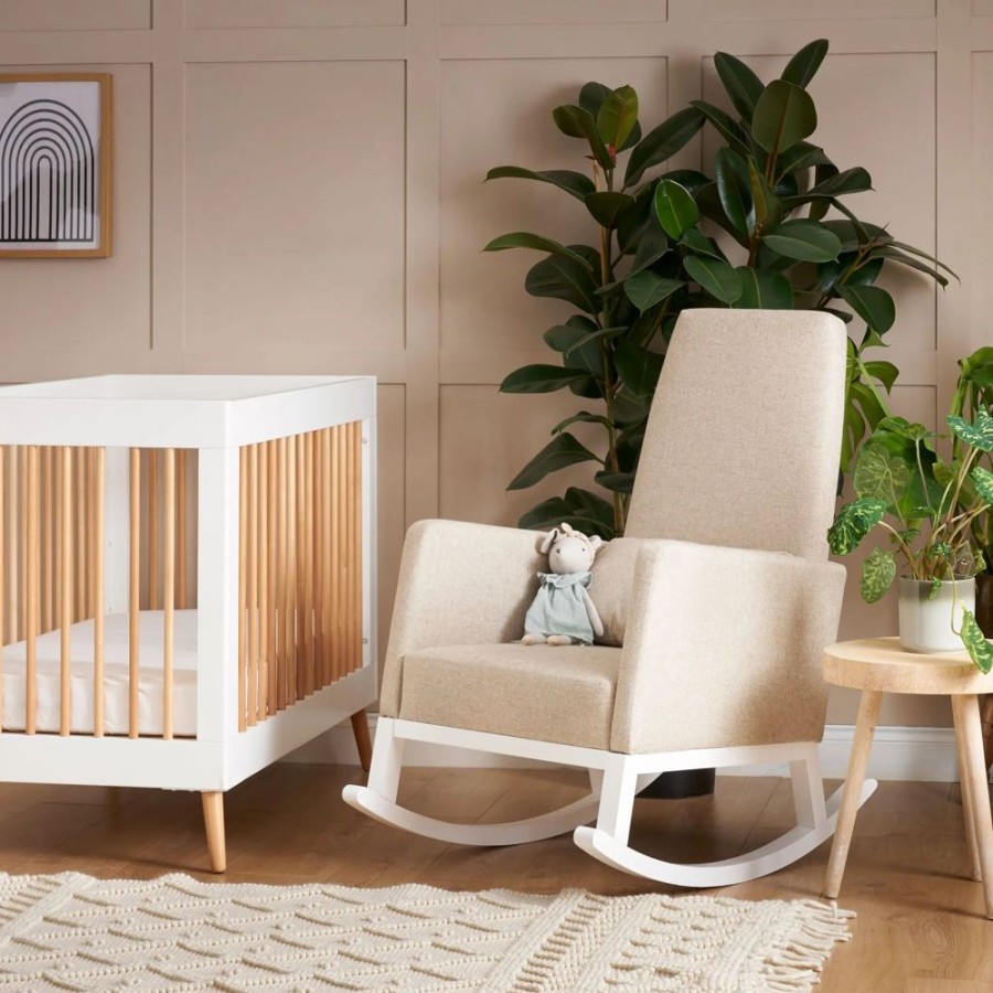 Nursery & Home Obaby Nursing Chairs | Obaby High Back Rocking Chair - Oatmeal