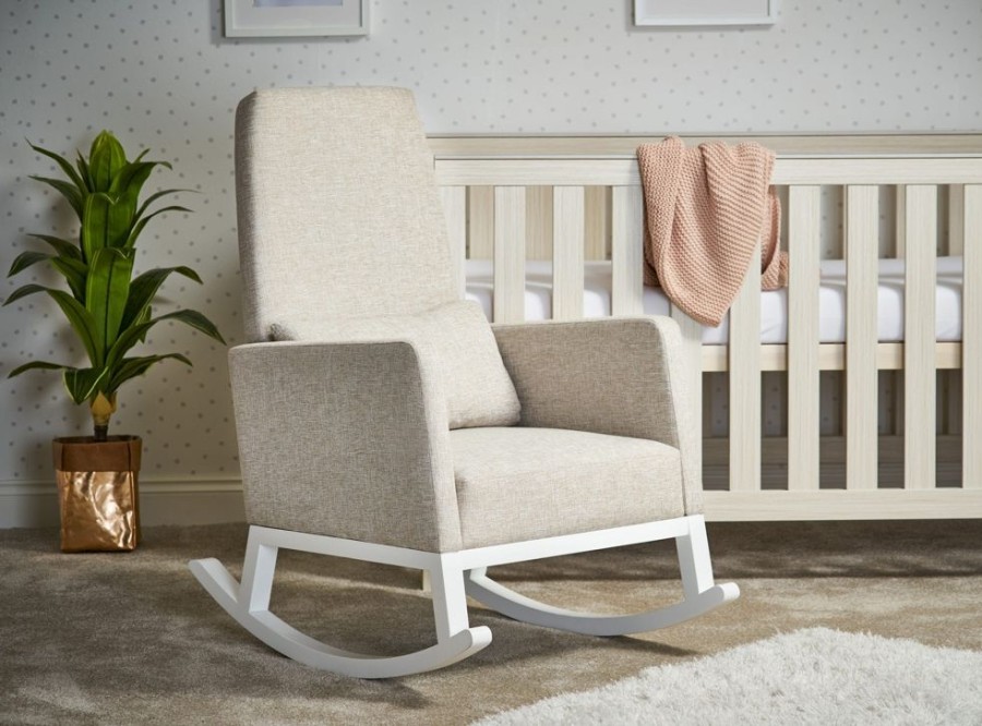 Nursery & Home Obaby Nursing Chairs | Obaby High Back Rocking Chair - Oatmeal