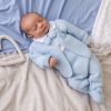 Clothing Dandelion Knitwear | Personalised Blue Knitted Pom 2 Piece Outfit