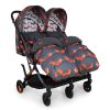 Prams & Pushchairs Cosatto | Cosatto Woosh Double Stroller And Footmuff Bundle - Charcoal Mister Fo