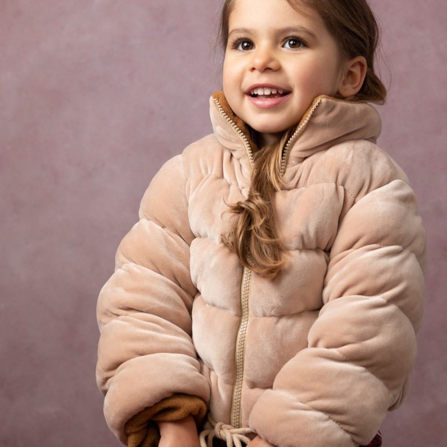 Clothing Caramelo Jackets, Coats & Pramsuits | Mink Velour Puffer Jacket