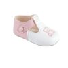 Clothing Baypods Shoes & Booties | Girls Soft Sole Shoe With Embroidered Teddy - Pink/White