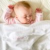 Nursery & Home Millie & Ralph Blankets | Personalised Name White Cotton Cellular Blanket