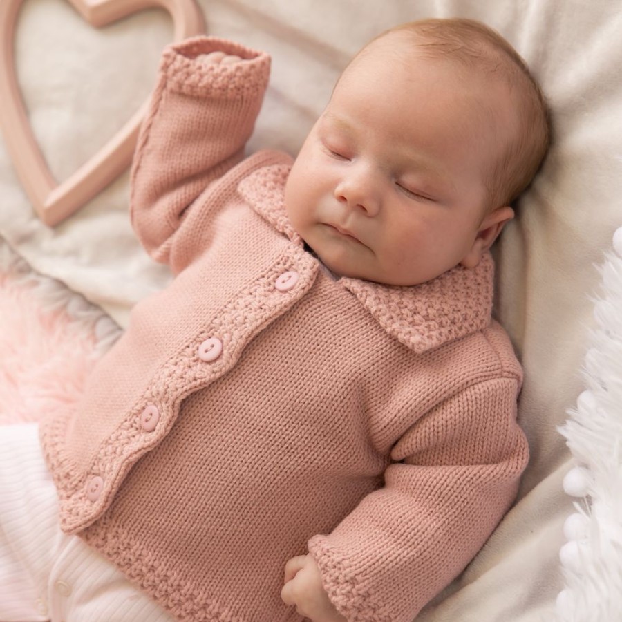 Clothing Dandelion Cardigans | Dusky Pink Buttoned Cardigan