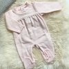 Clothing Calamaro Sleepsuits | Pink Dimple Print Sleepsuit