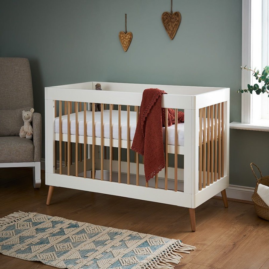 Nursery & Home Obaby Cots & Cotbeds | Obaby Maya Mini Cot Bed - White Natural