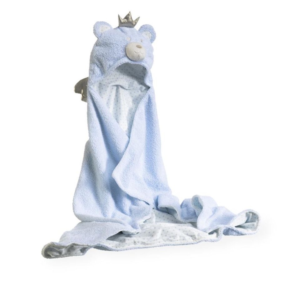 Nursery & Home Clair De Lune Blankets | Little Bear Blue Hooded Blanket