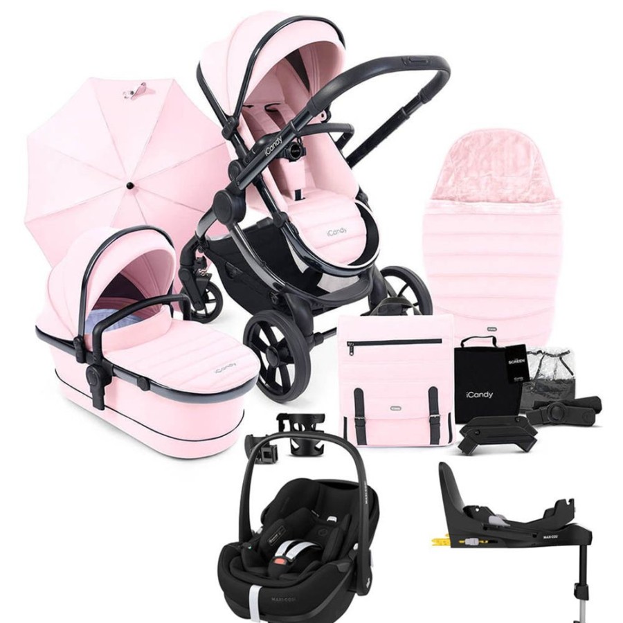 Prams & Pushchairs iCandy | Icandy Peach 7 Travel Bundle With Pebble 360 Pro & Base - Phantom/Blus