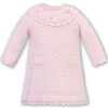 Clothing Sarah Louise Knitwear | Pink Pearl Collar Knitted Long Sleeve Dress