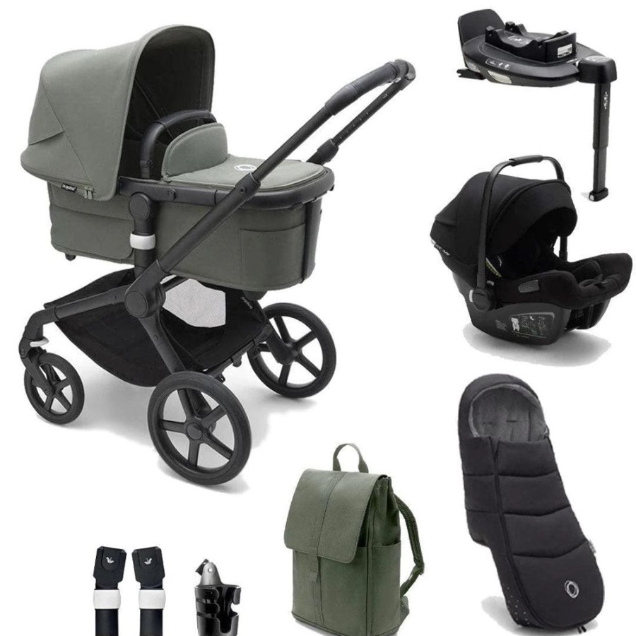 Prams & Pushchairs Bugaboo | Bugaboo Fox 5 Ultimate Travel System Bundle With Turtle Air - Forest G