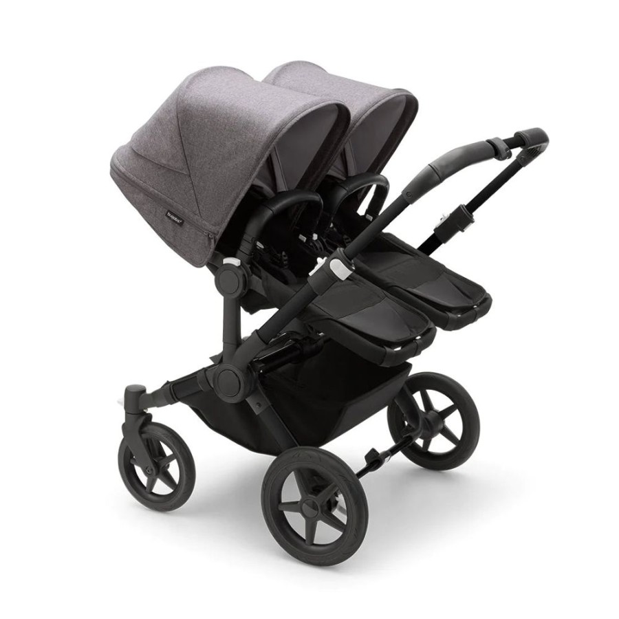 Prams & Pushchairs Bugaboo | Bugaboo Donkey 5 Twin Pushchair - Black/Grey Melange