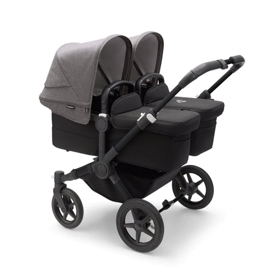 Prams & Pushchairs Bugaboo | Bugaboo Donkey 5 Twin Pushchair - Black/Grey Melange