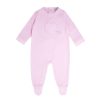 Clothing Blues Baby Sleepsuits | Pink Heart Applique All In One