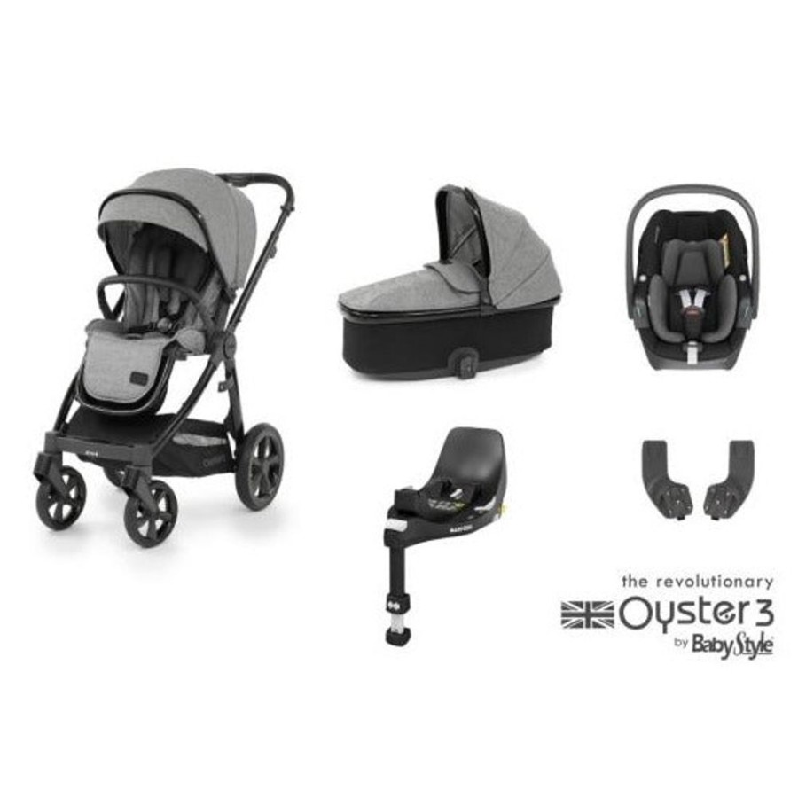 Prams & Pushchairs BabyStyle | Oyster 3 Essential 5 Pc Travel System Bundle With Maxi-Cosi Pebble 360