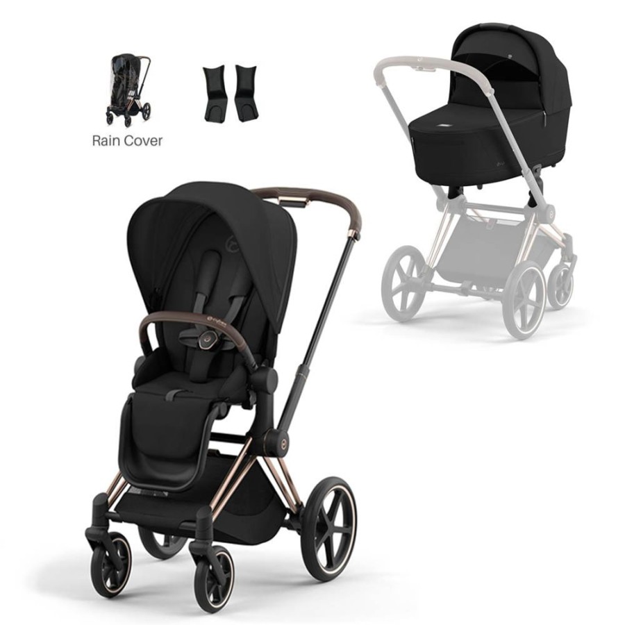 Prams & Pushchairs Cybex | Cybex Priam Pram Inc Lux Carrycot - Sepia Black