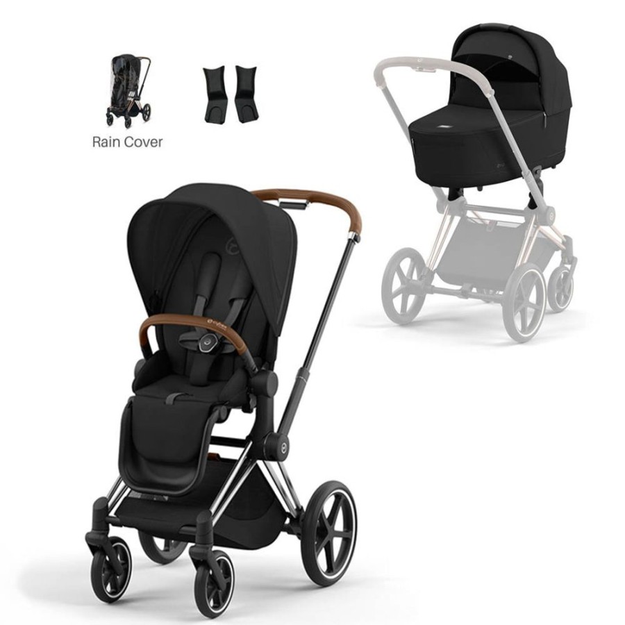 Prams & Pushchairs Cybex | Cybex Priam Pram Inc Lux Carrycot - Sepia Black