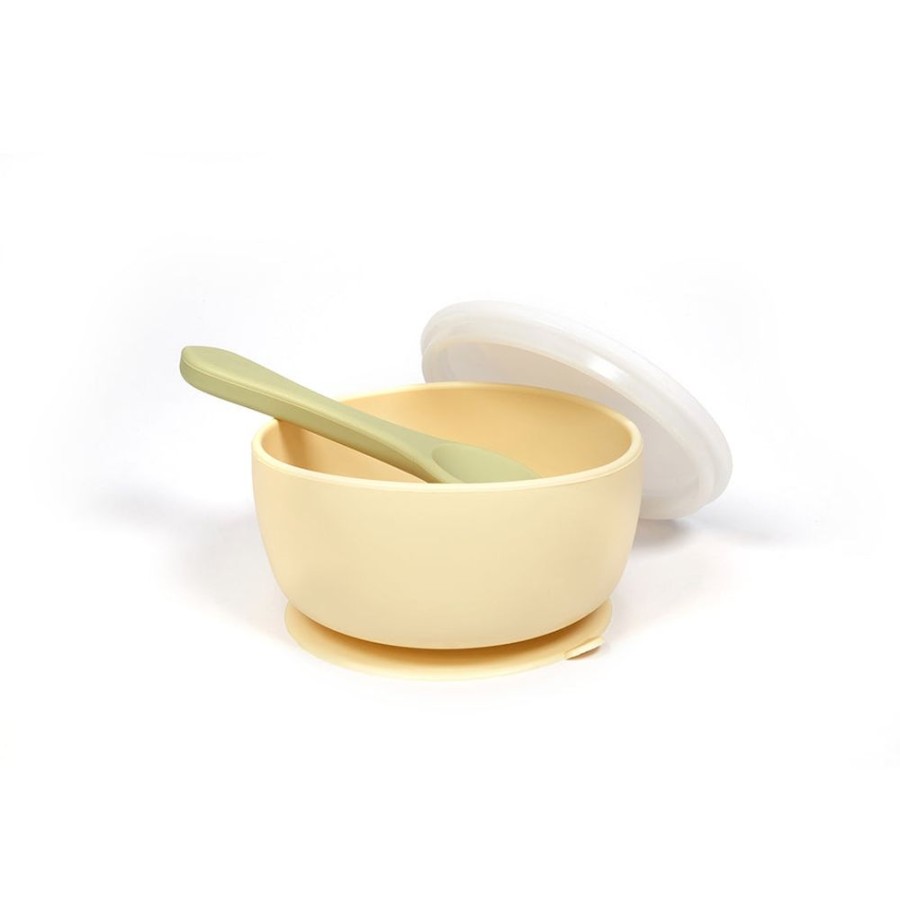 Nursery & Home Millie & Ralph Nursery Decor | Baby Dc - Bowl & Spoon Set - Willow & Sand