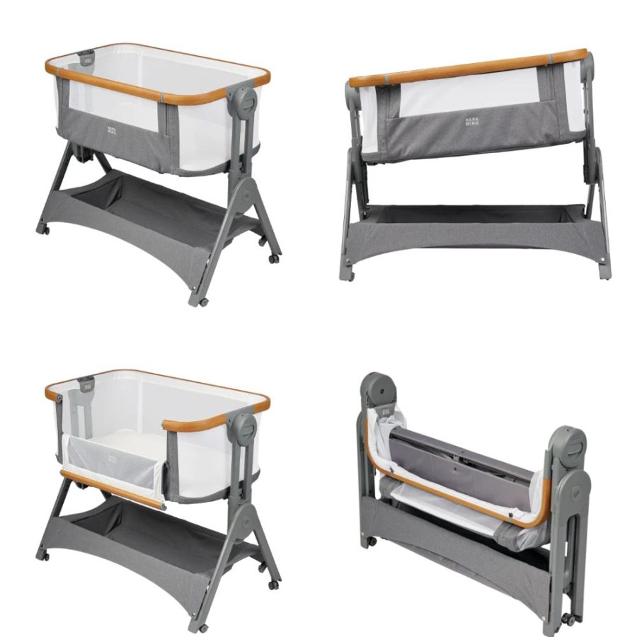 Nursery & Home Bababing Moses Baskets & Bedside Cribs | Bababing Bedside & Travel Crib + 2 Pack Fitted Sheets Bundle