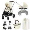 Prams & Pushchairs Cybex | Cybex Gazelle S Taupe Essentials Bundle - Seashell Beige