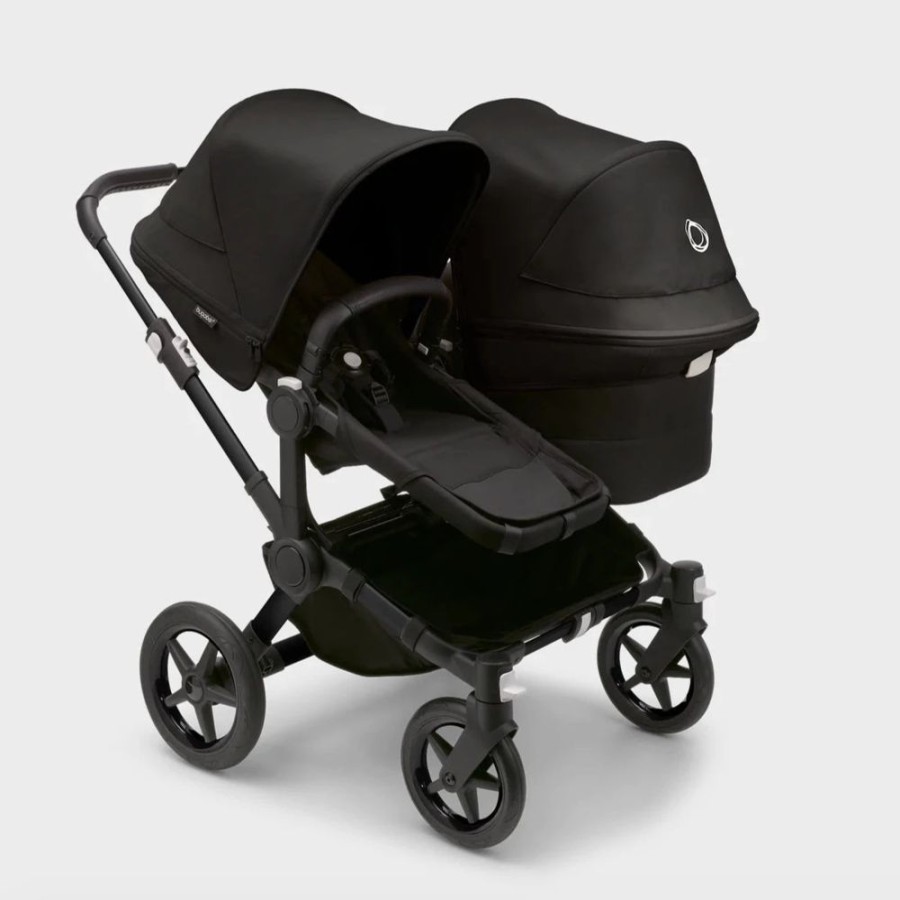 Prams & Pushchairs Bugaboo | Bugaboo Donkey 5 Duo Complete Pushchair - Black/Midnight Black