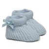 Clothing Millie & Ralph Shoes & Booties | Blue Bow Knit Booties