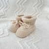 Clothing Millie & Ralph Booties | Taupe Knitted Booties