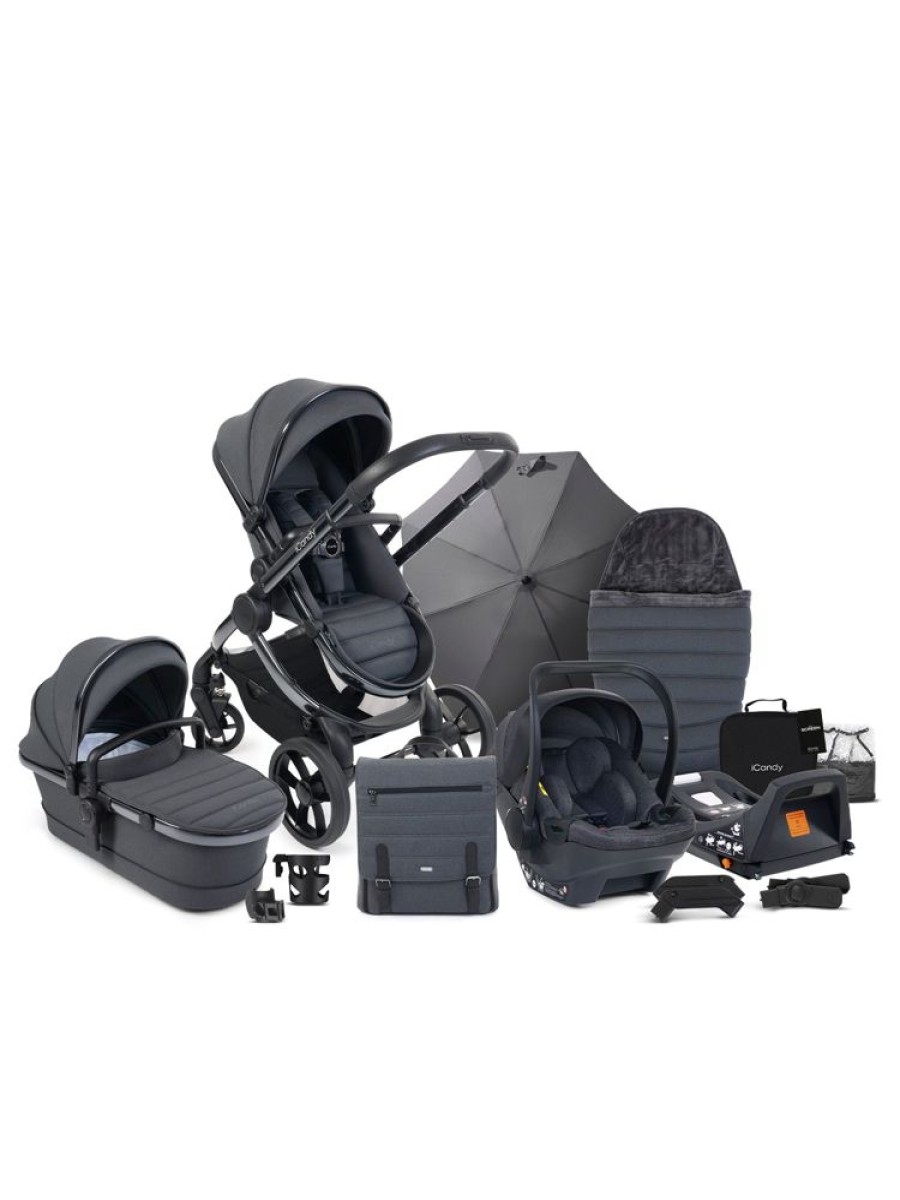 Prams & Pushchairs iCandy | Icandy Peach 7 Travel Bundle With Cocoon - Dark Grey