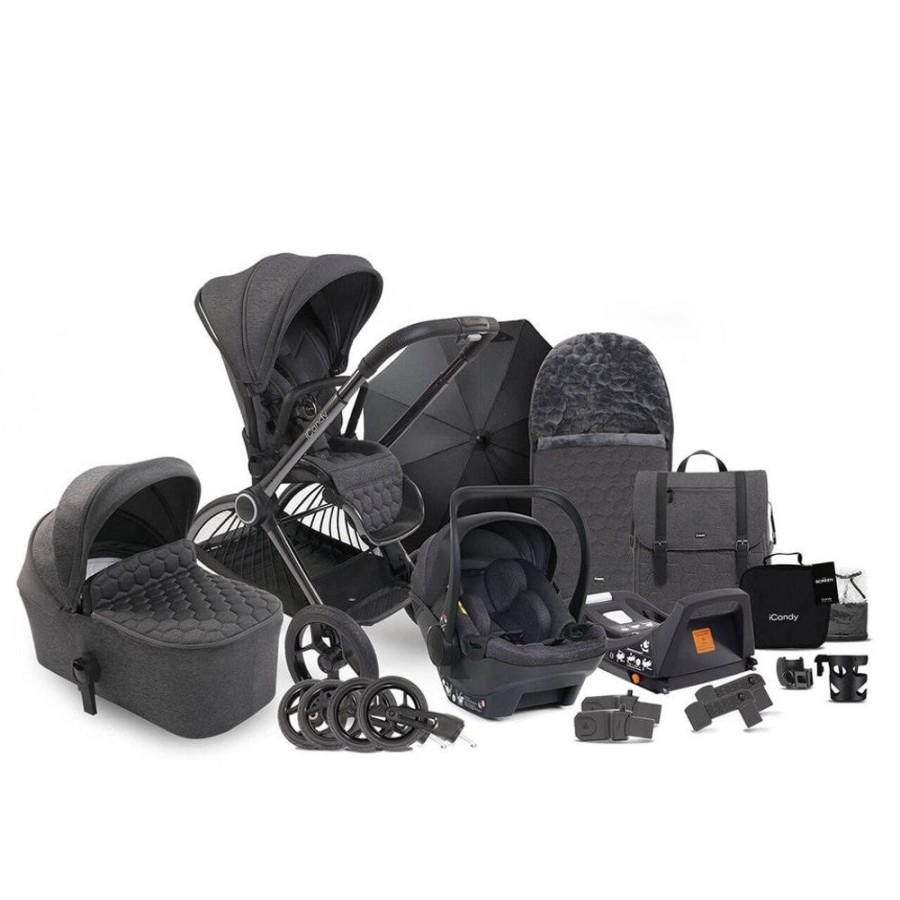 Prams & Pushchairs iCandy | Icandy Core Complete Bundle With Cocoon Car Seat - Dark Grey