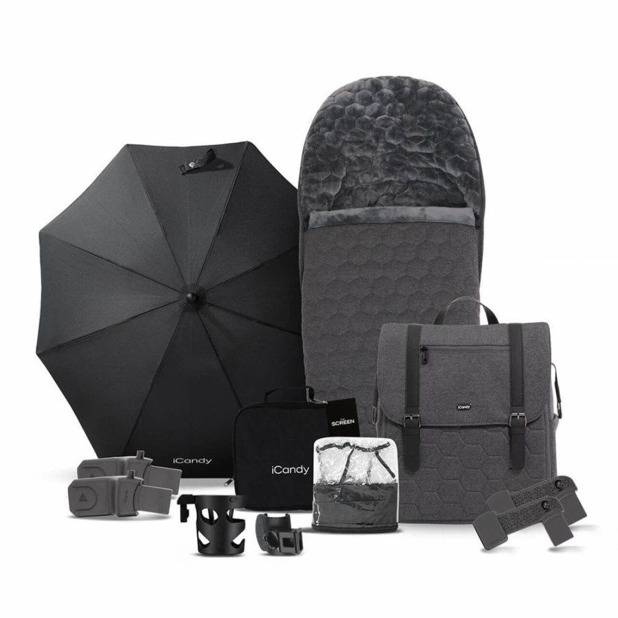 Prams & Pushchairs iCandy | Icandy Core Complete Bundle With Cocoon Car Seat - Dark Grey