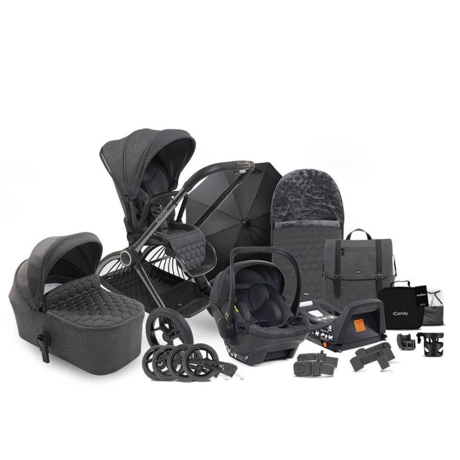 Prams & Pushchairs iCandy | Icandy Core Complete Bundle With Cocoon Car Seat - Dark Grey