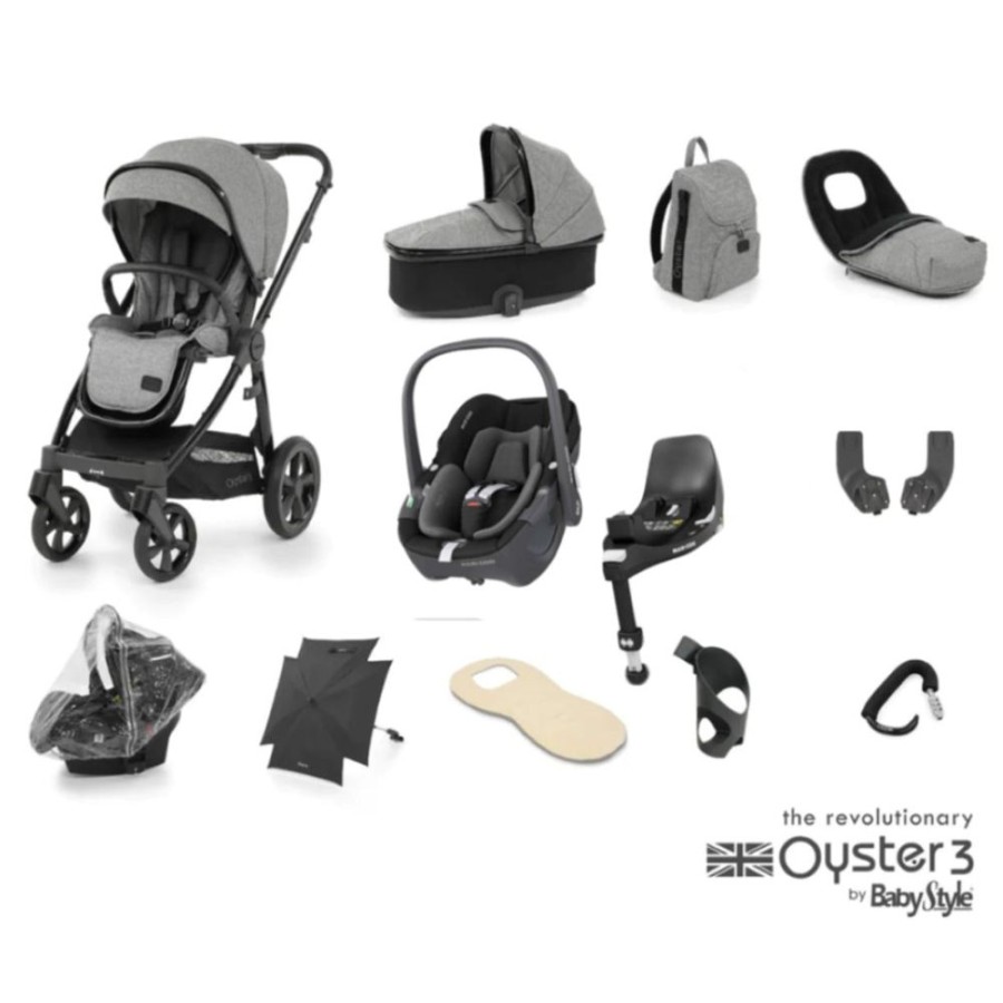 Prams & Pushchairs BabyStyle | Oyster 3 Ultimate 12 Pc Travel System Bundle With Maxi-Cosi Pebble 360