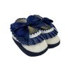 Clothing Millie & Ralph Shoes & Booties | Navy Bow & Lace Booties