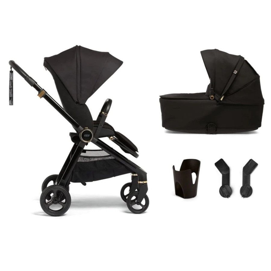 Prams & Pushchairs Millie & Ralph | Mamas & Papas Strada Pushchair 4 Pc Starter Bundle - Black Diamond