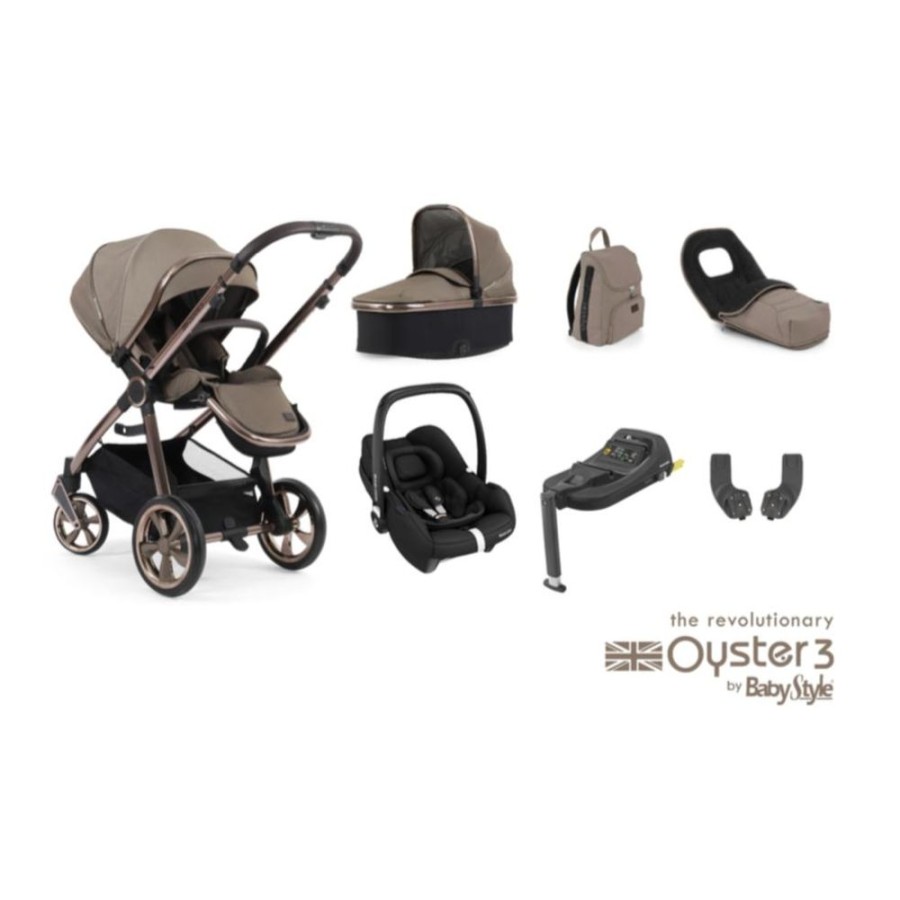 Prams & Pushchairs BabyStyle | Oyster 3 Luxury 7 Pc Travel System Bundle With Maxi-Cosi Cabriofix Car