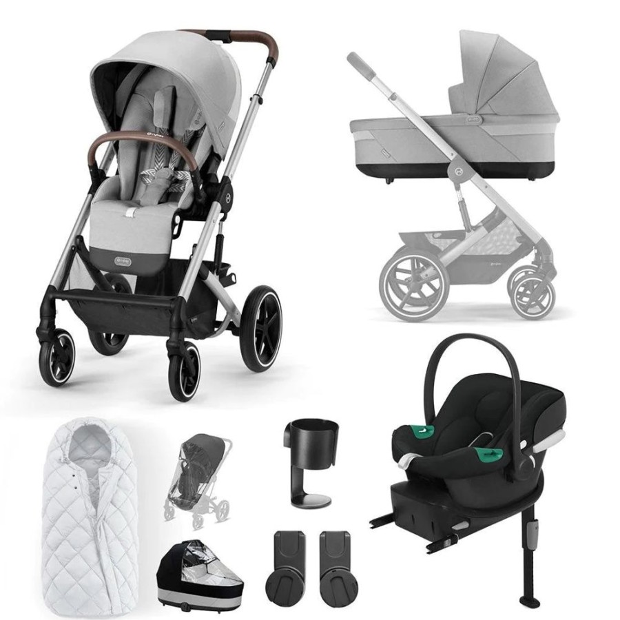 Prams & Pushchairs Cybex | Cybex Balios S Lux Comfort Bundle - Lava Grey