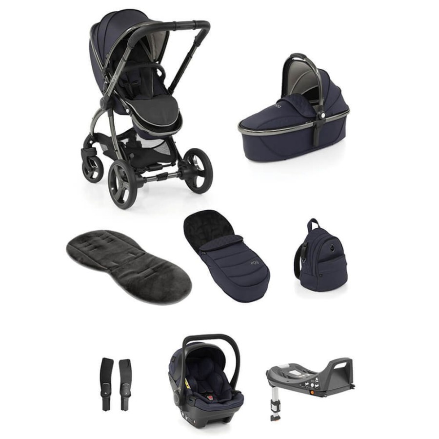 Prams & Pushchairs Egg2 | Egg 2 Luxury Travel Bundle With Shell I-Size Car Seat - Cobalt