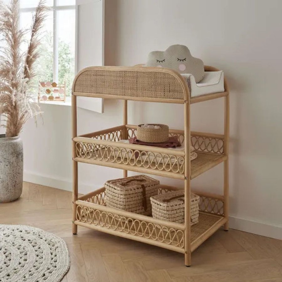 Nursery & Home CuddleCo Dressers | Cuddleco Aria Rattan Changing Table - Natural