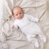 Clothing Millie & Ralph Sleepsuits | White Elephant Panel Velour All In One