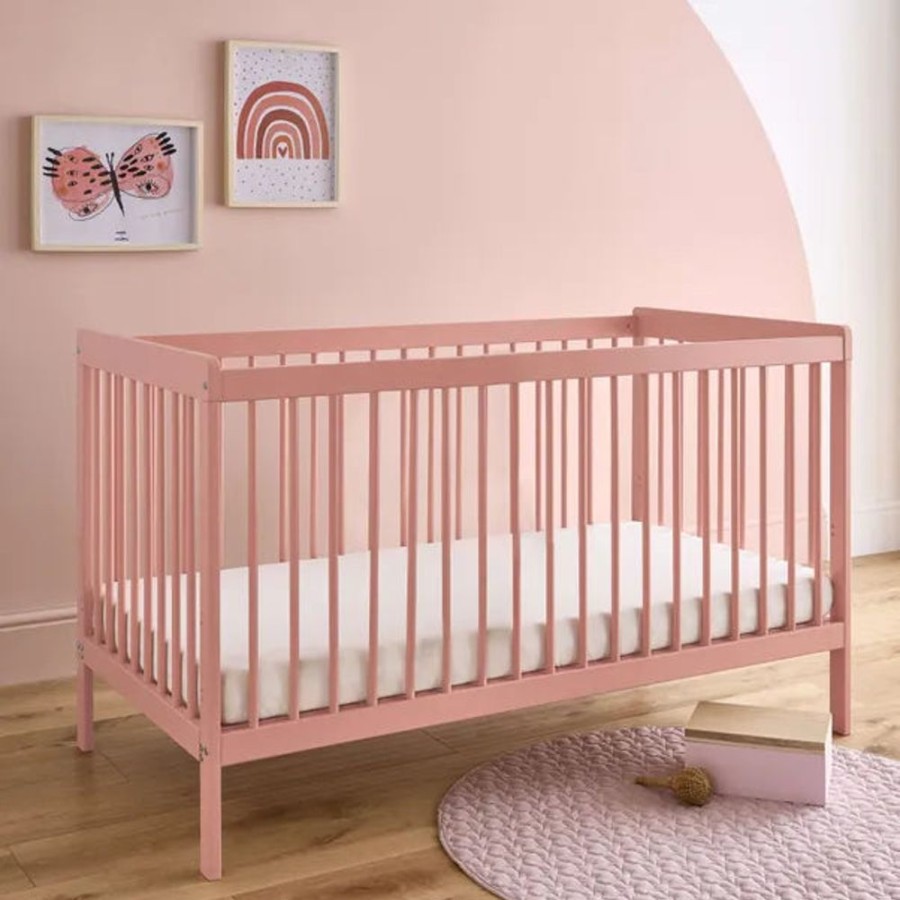 Nursery & Home CuddleCo Cots & Cotbeds | Cuddleco Nola Cot Bed - Soft Blush Pink