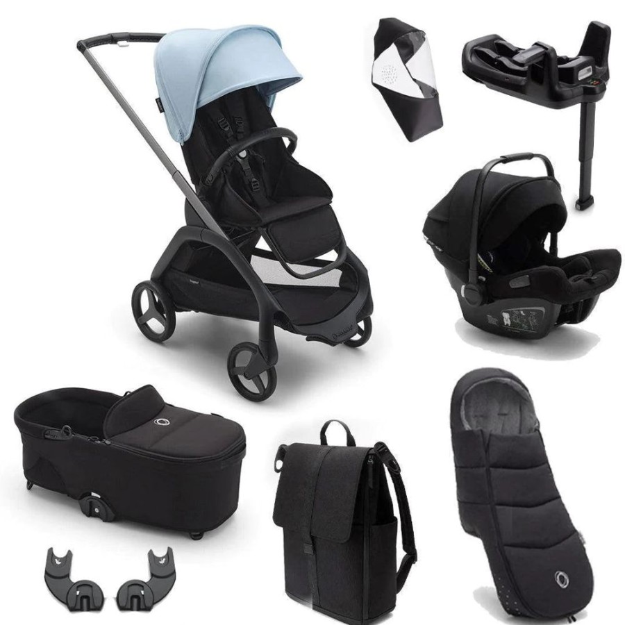 Prams & Pushchairs Bugaboo | Bugaboo Dragonfly Ultimate Travel System Bundle With Turtle Air - Grap