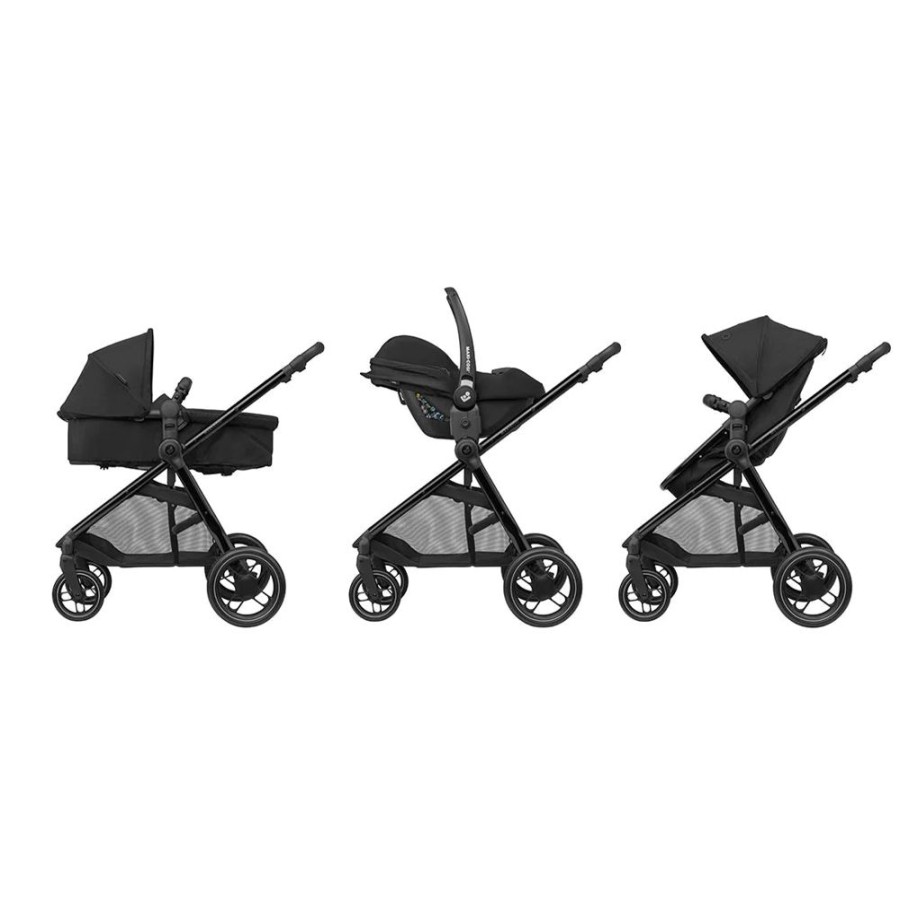 Prams & Pushchairs Millie & Ralph | Maxi-Cosi Zelia Luxe 2-In-1 Pushchair - Twillic Black