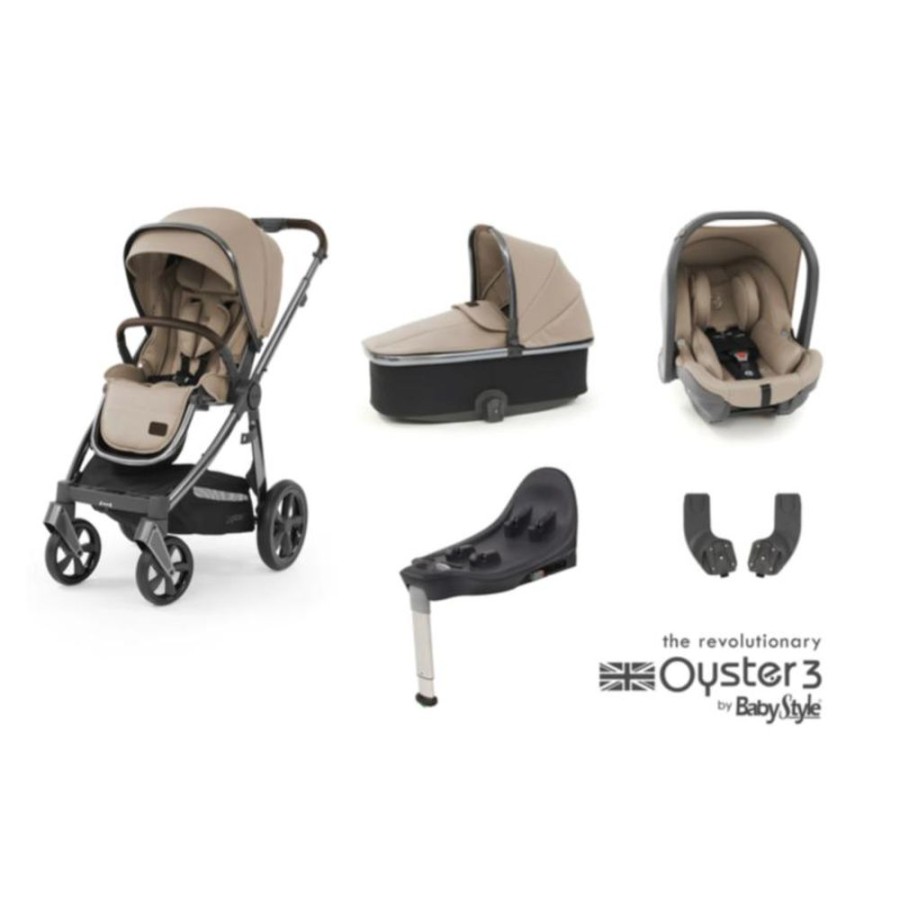 Prams & Pushchairs BabyStyle | Oyster 3 Essential 5 Pc Travel System Bundle - Butterscotch