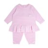 Clothing Blues Baby Knitwear | Pink "Eclipse" Two Piece Knitted Set