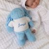 Personalised Millie & Ralph | Blue Bunny With Personalised Embroidered Jumper