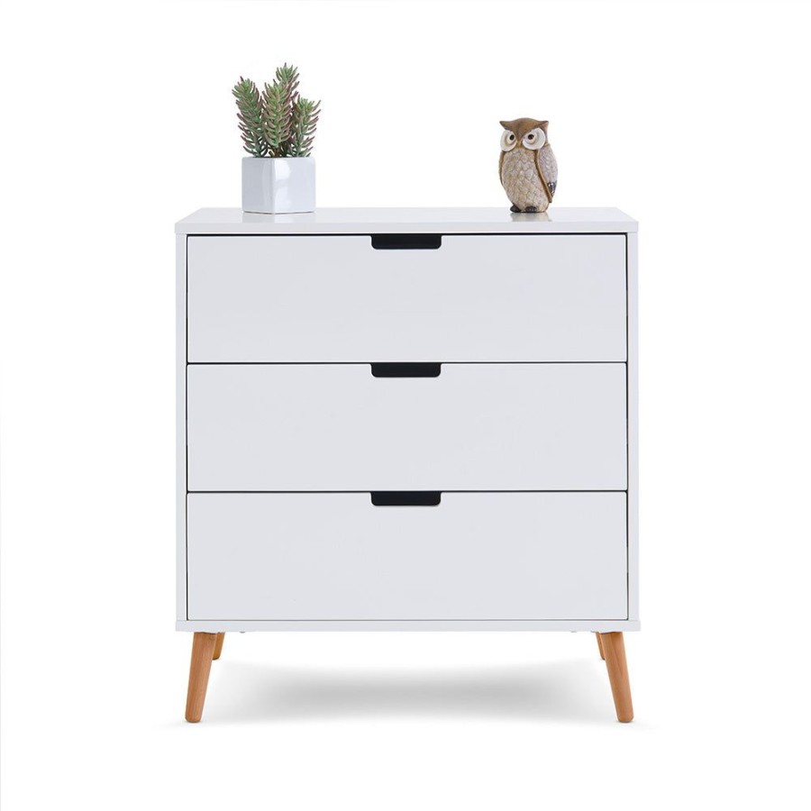 Nursery & Home Obaby Dressers | Obaby Maya Changing Unit Drawers - White Natural