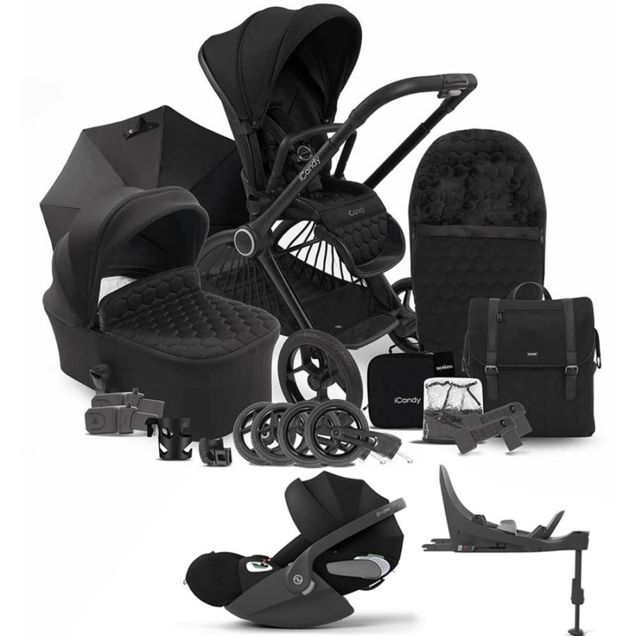 Prams & Pushchairs iCandy | Icandy Core Complete Bundle With Cloud T & Base - Black