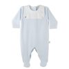 Clothing Millie & Ralph Sleepsuits | Blue Velour All In One