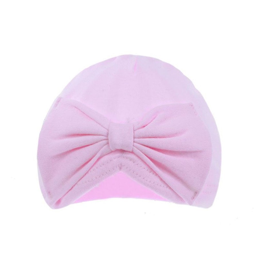 Clothing Millie & Ralph Hats | Pink Turban Hat With Bow