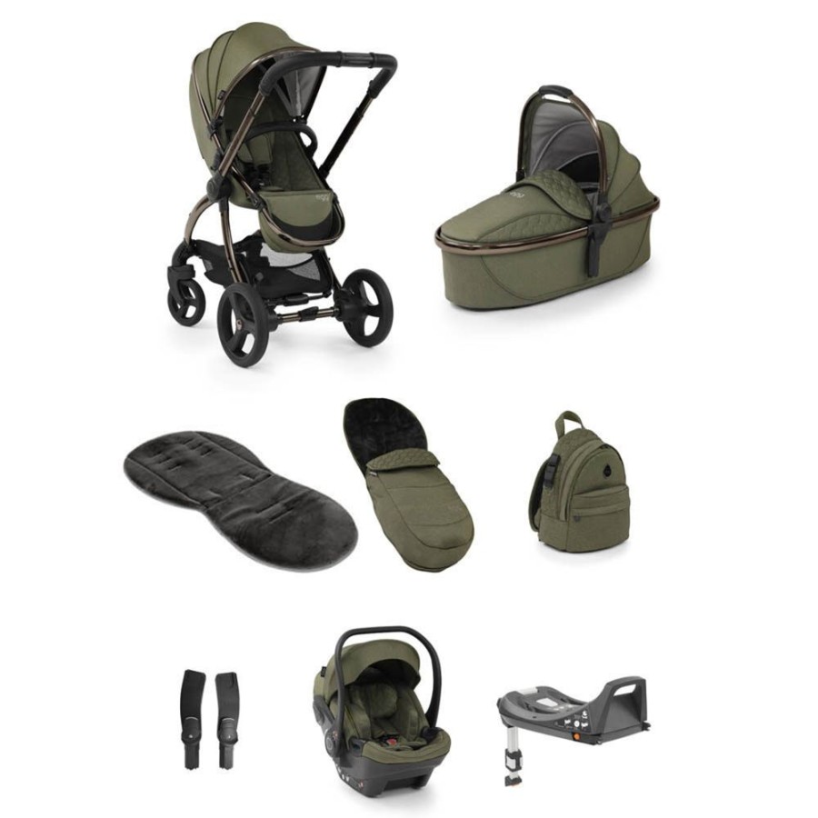 Prams & Pushchairs Egg2 | Egg 2 Luxury Travel Bundle With Shell I-Size Car Seat - Hunter Green