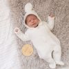 Clothing Dandelion Knitwear | White Knitted Hooded Pramsuit